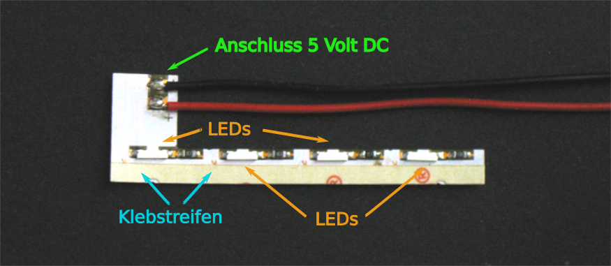 Beschriftung LED-Leiste