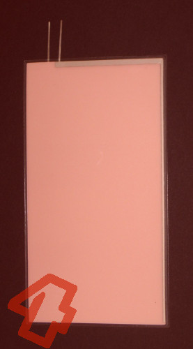 Leuchtfolie, rosa-weiß, 67mm x 123mm, laminiert