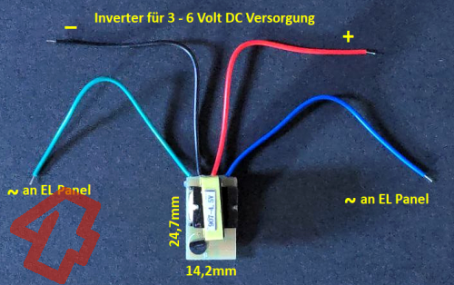 5 Volt Inverter for EL-Panels up to 90cm2 area