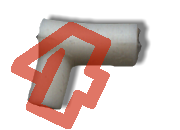 Silikonkappe 3mm rechtwinklig weiss