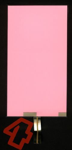 Leuchtfolie, rosa-weiß, 77mm x 140mm, laminiert