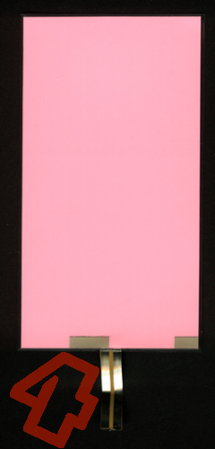 Leuchtfolie, rosa-weiß, 80mm x 143,5mm, laminiert