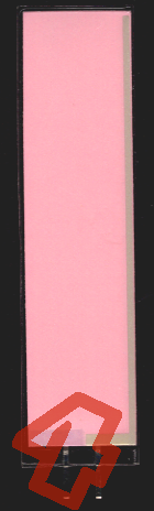 Leuchtfolie, rosa-weiß, 18mm x 74mm, laminiert