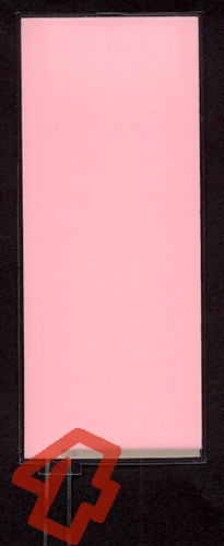 Leuchtfolie, rosa-weiß, 39mm x 93mm, laminiert