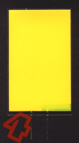 Leuchtfolie, softgelb, 41mm x 66mm, laminiert