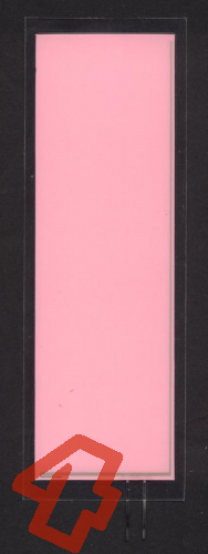 Leuchtfolie, rosa-weiß, 52mm x 155mm, laminiert