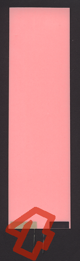 Leuchtfolie, rosa-weiß, 43mm x 155mm, laminiert