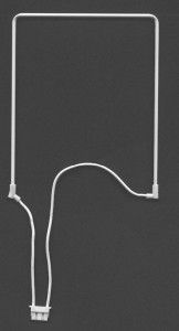 Kaltkathodenlampe Spezial  115-93-115mm x 2,6mm (U x Ø) weiss