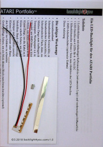 LED-Backlight-Kit for the ATARI Portfolio, warm-white