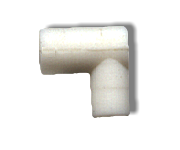 Silicone cap 2mm rectangular white