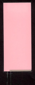 Leuchtfolie, rosa-weiß, 39mm x 93mm, laminiert